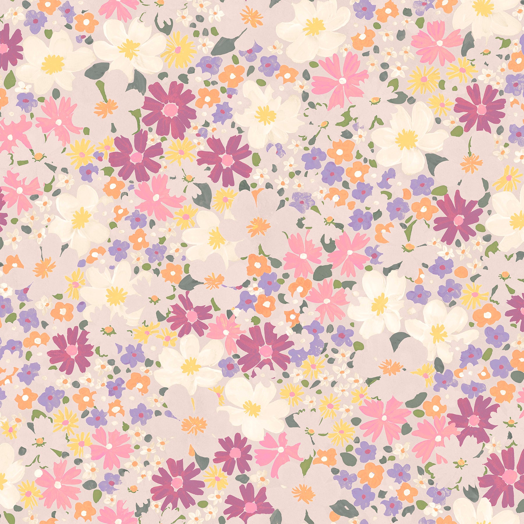 Wildflower Impressions Peel and Stick Wallpaper RoomMates Roll Magenta 