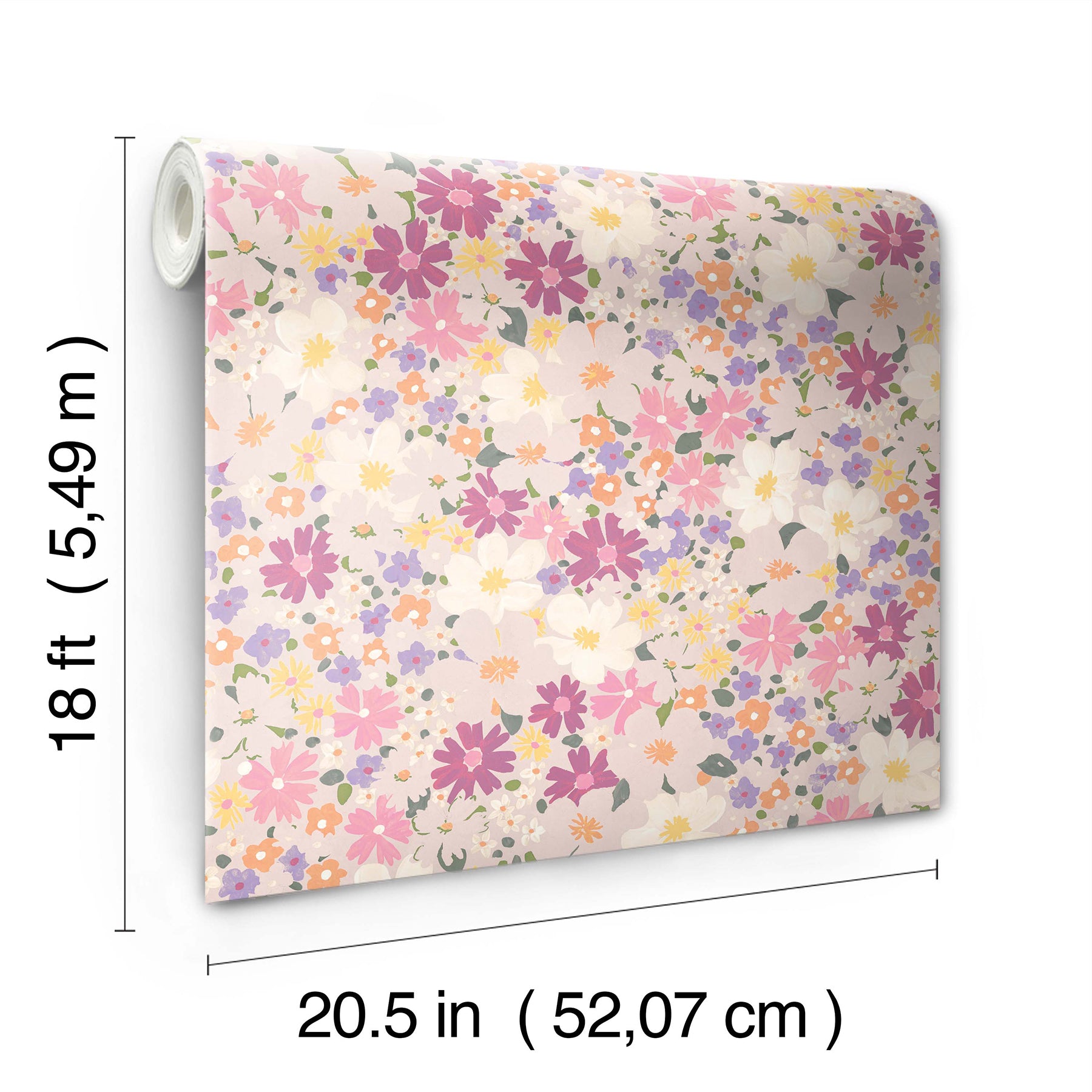 Wildflower Impressions Peel and Stick Wallpaper RoomMates   