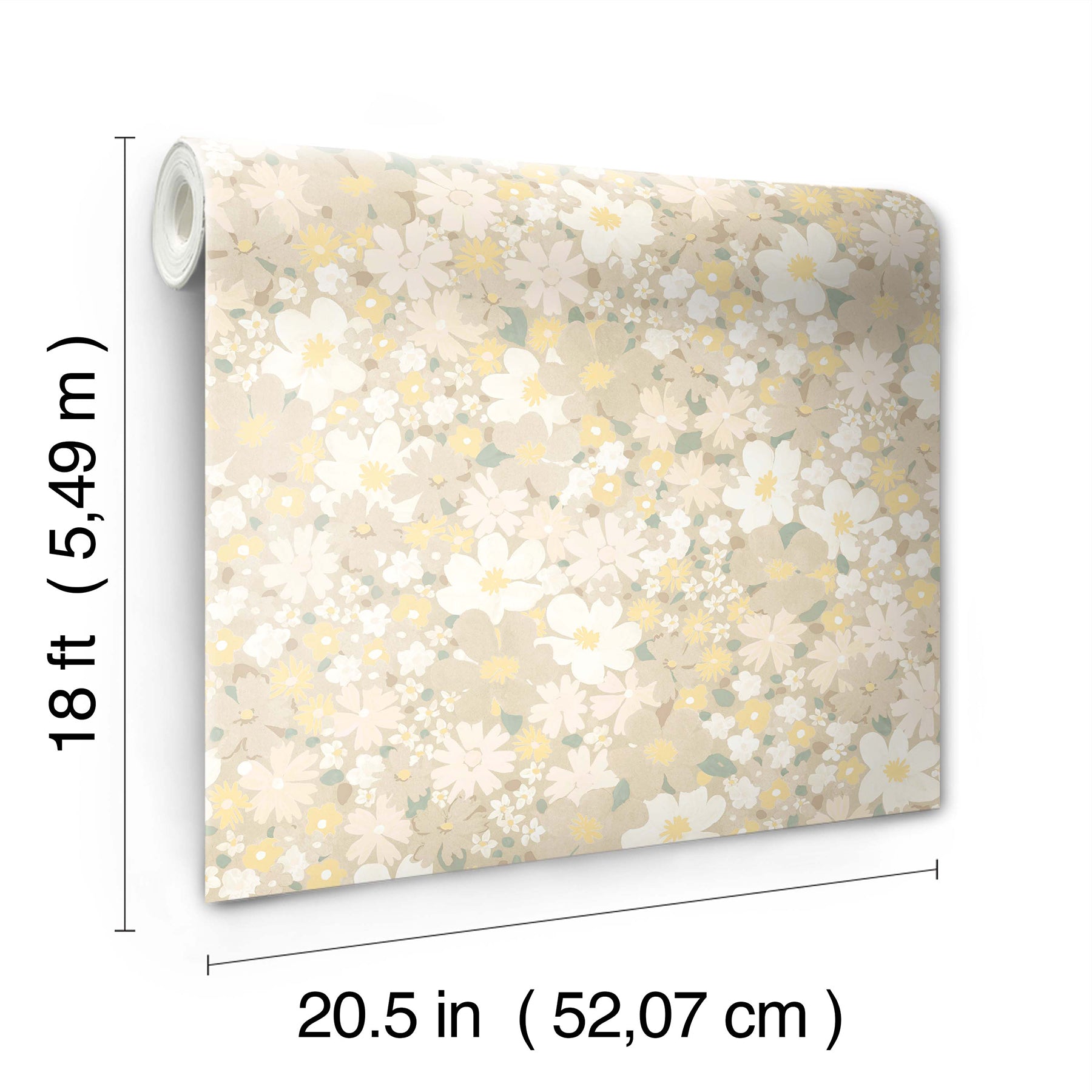 Wildflower Impressions Peel and Stick Wallpaper RoomMates   