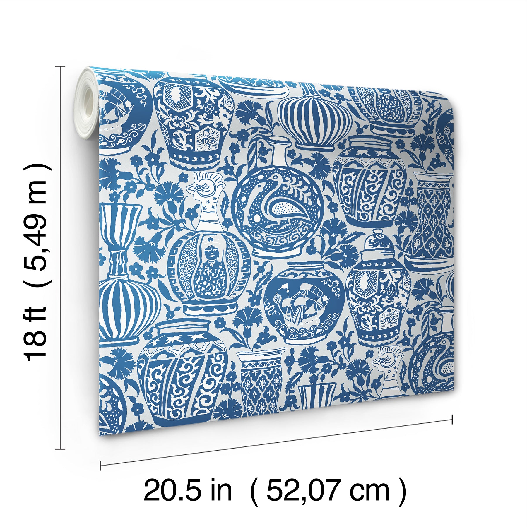 Delft Pottery Peel & Stick Wallpaper Peel and Stick Wallpaper RoomMates