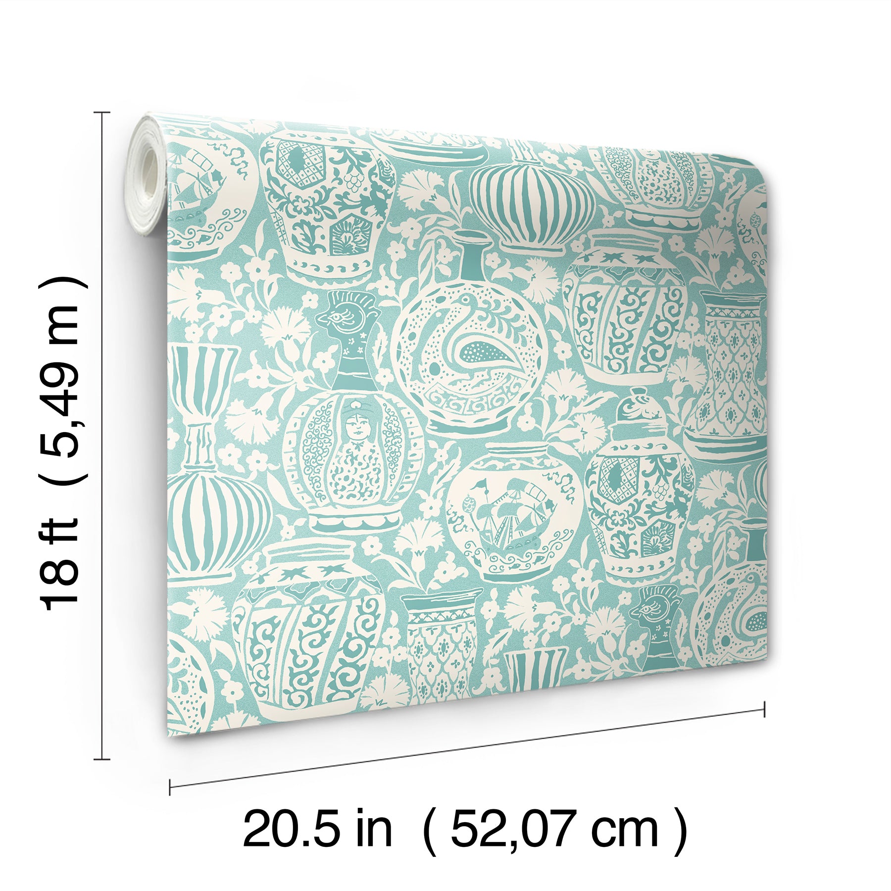 Delft Pottery Peel & Stick Wallpaper Peel and Stick Wallpaper RoomMates