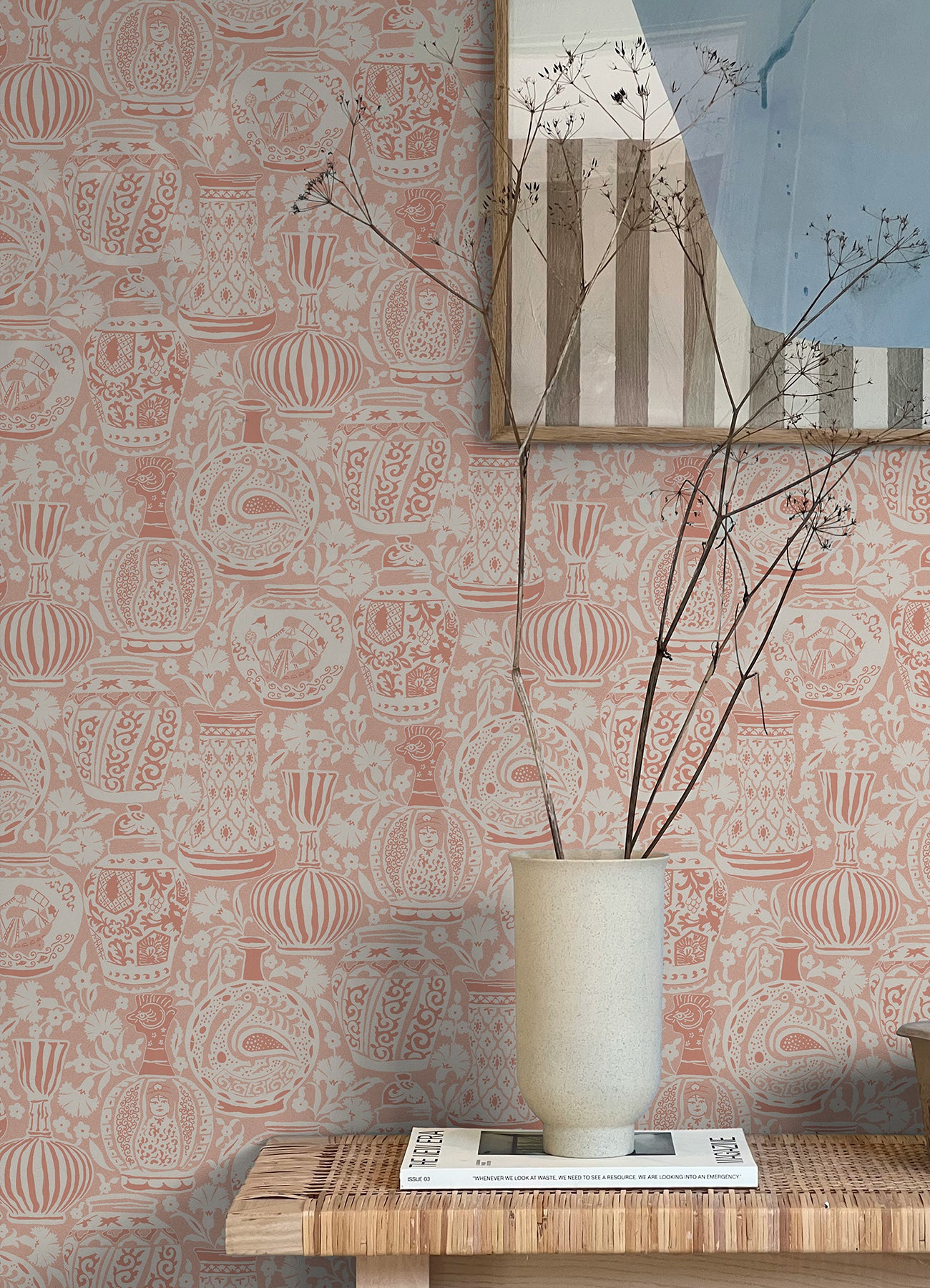 Delft Pottery Peel & Stick Wallpaper Peel and Stick Wallpaper RoomMates