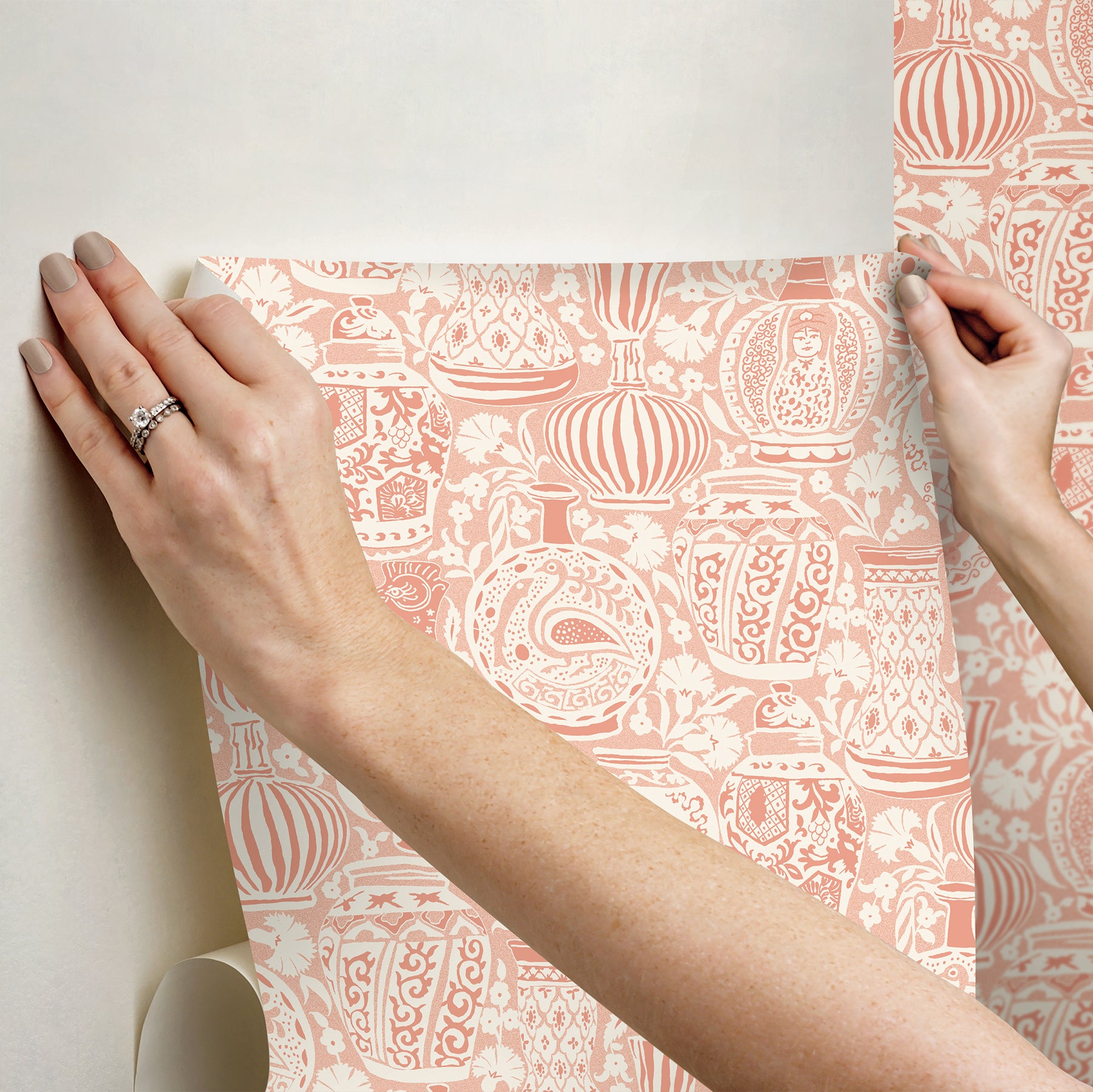 Delft Pottery Peel & Stick Wallpaper Peel and Stick Wallpaper RoomMates