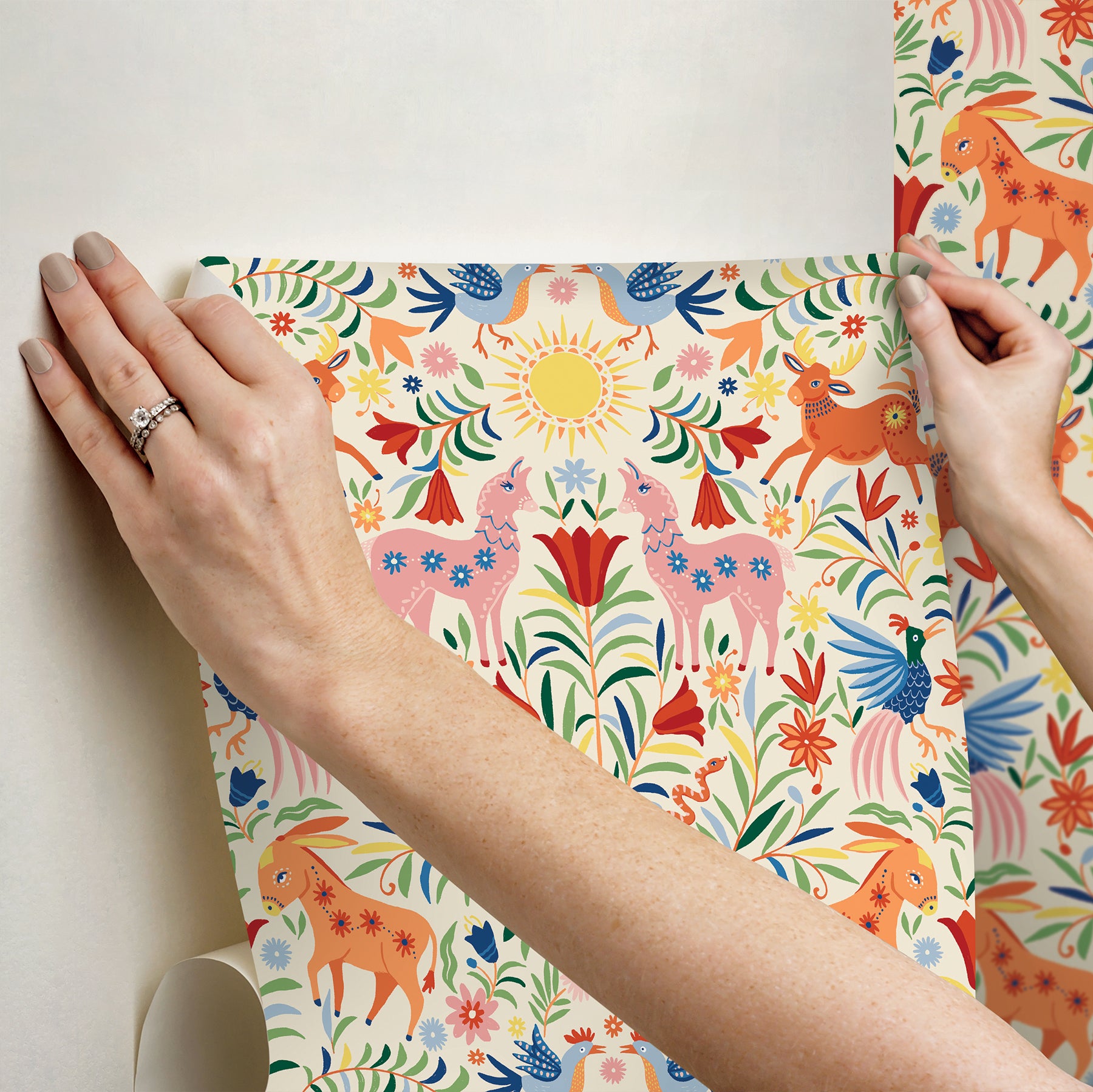 Whimsical Creatures Peel & Stick Wallpaper Peel and Stick Wallpaper RoomMates