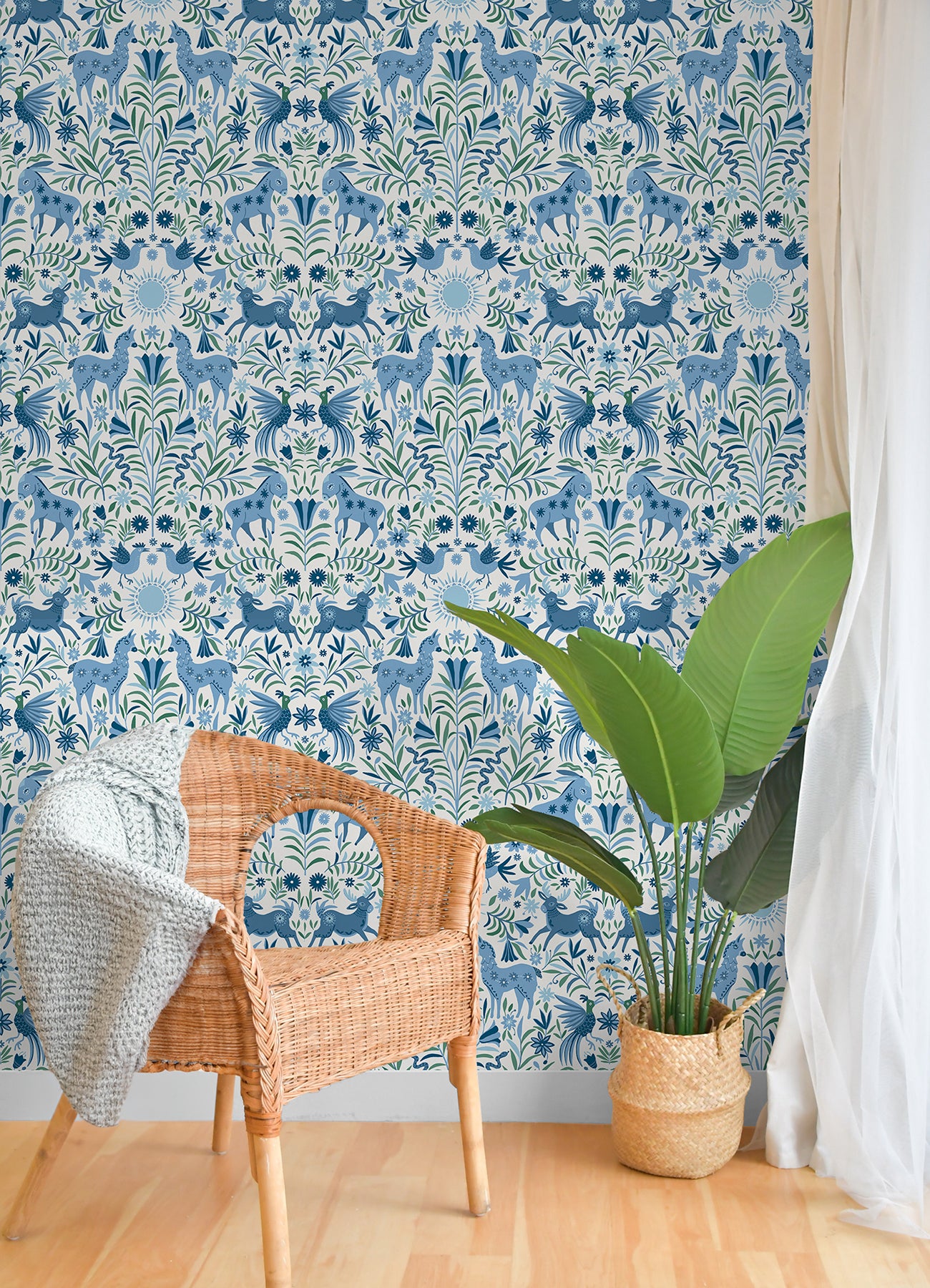 Whimsical Creatures Peel & Stick Wallpaper Peel and Stick Wallpaper RoomMates