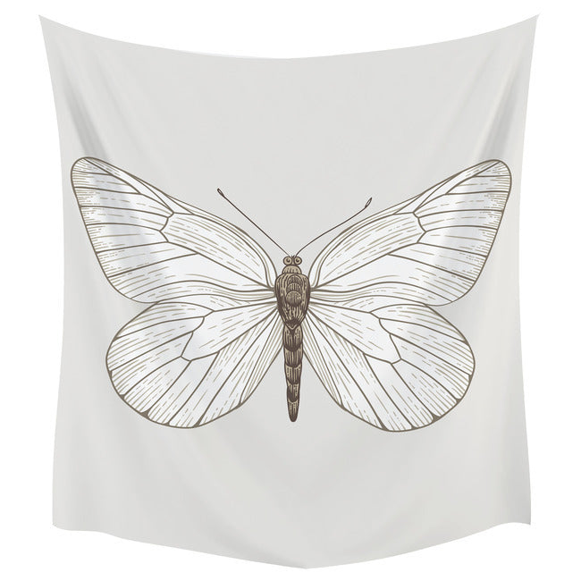 White Butterfly Tapestry Tapestry RoomMates   