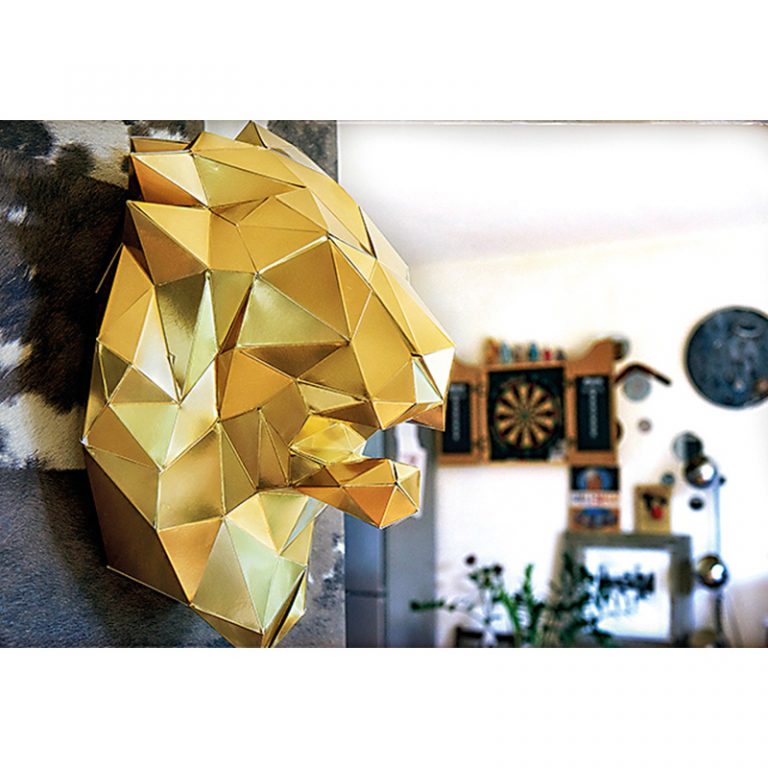Lion Paper Animal Head Trophy Animal Trophy Heads RoomMates   