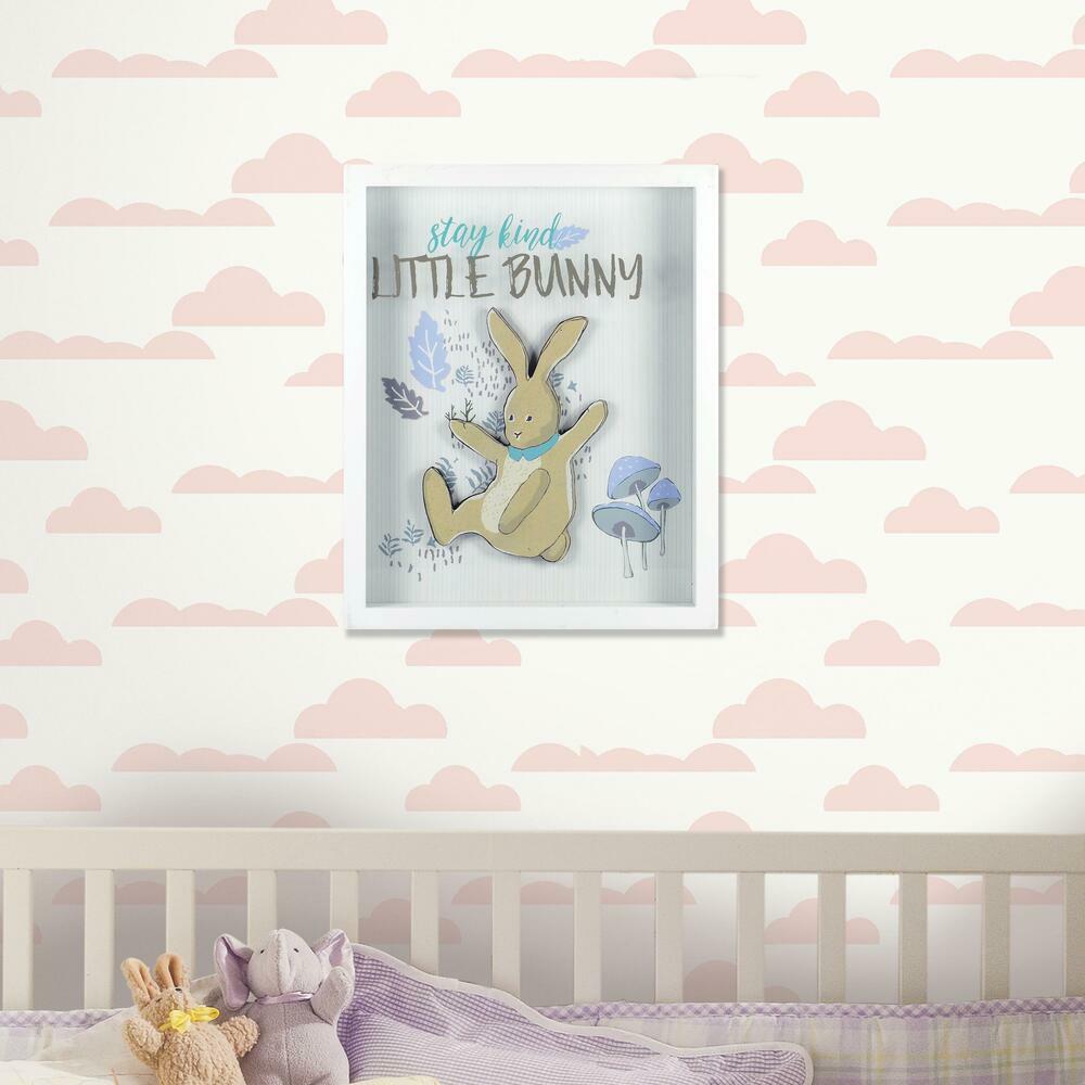 Patina Vie Stay Kind Little Bunny Shadowbox Framed Art RoomMates   
