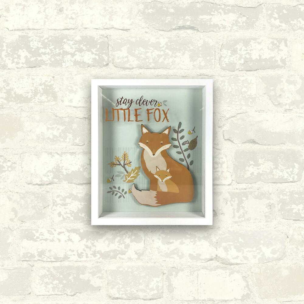 Patina Vie Stay Clever Little Fox Shadowbox Framed Art RoomMates   