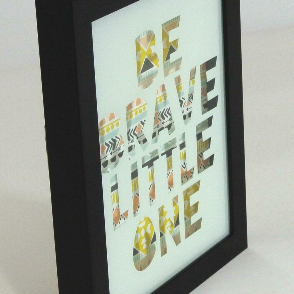 Little Explorer Be Brave Little One Shadowbox Framed Art RoomMates   