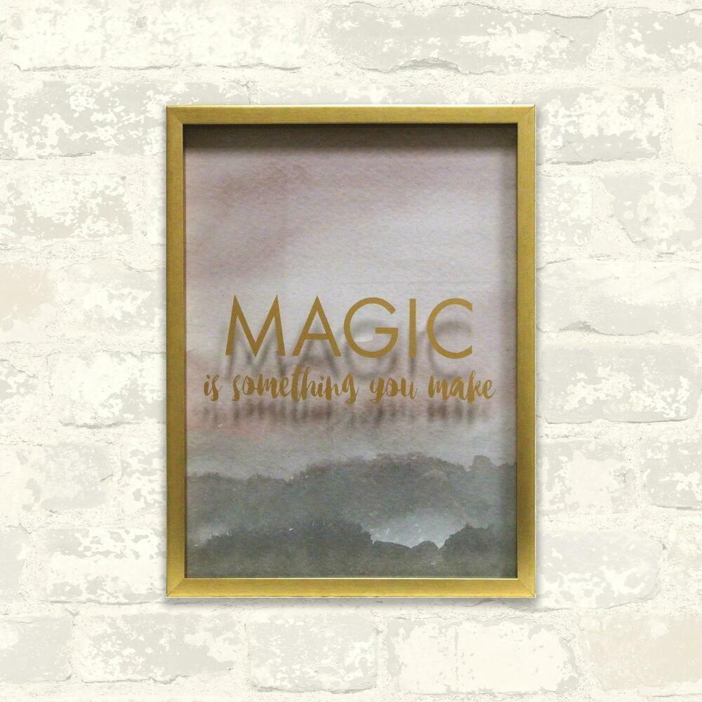 Magic is Something You Make Blush Shadowbox Framed Art RoomMates Large  