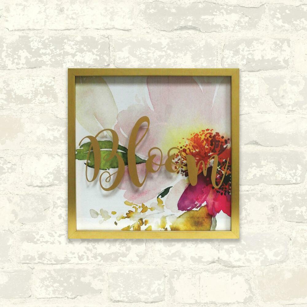 Bloom Watercolor Peony Shadowbox Framed Art RoomMates   