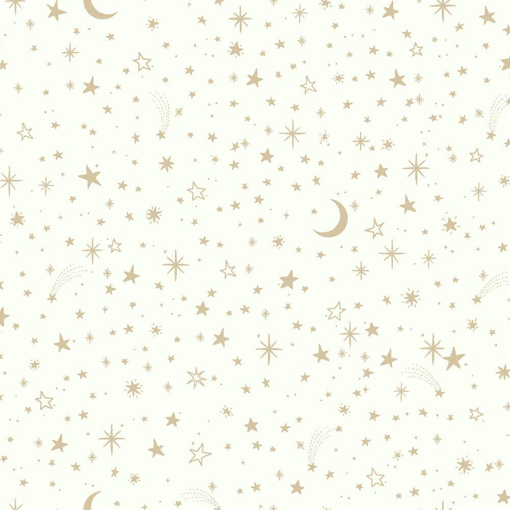 Twinkle Little Star Gold Peel and Stick Wallpaper Peel and Stick Wallpaper RoomMates Roll  