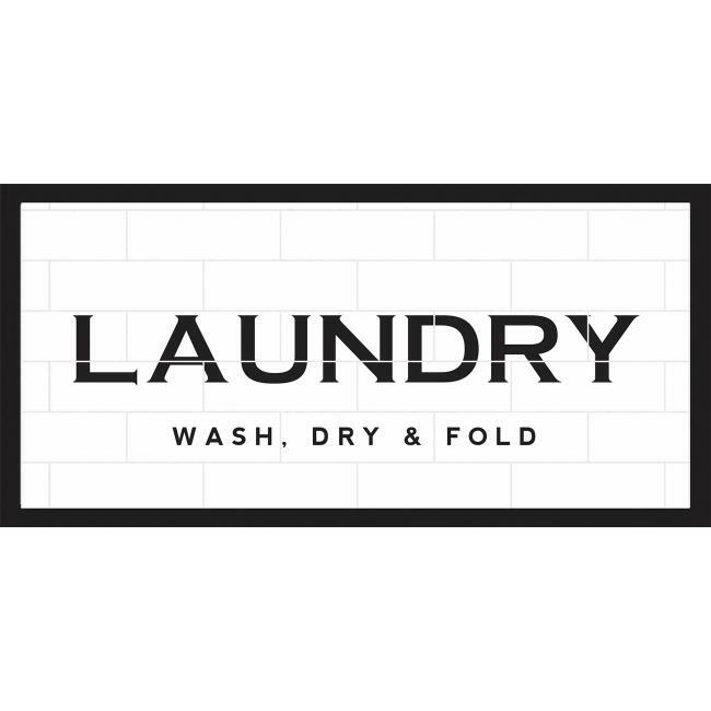 Laundry Wash Dry & Fold Tile And Type Framed Wall Art Framed Art RoomMates   