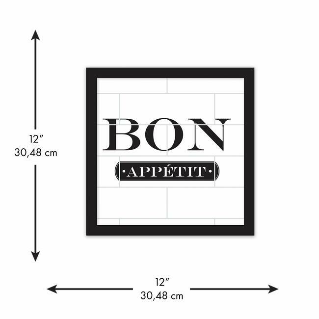 Bon Appetit Tile and Type Framed Wall Art Framed Art RoomMates   