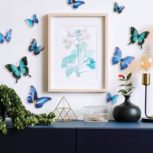 Blue Butterfly Embellishments Wall Decals RoomMates   