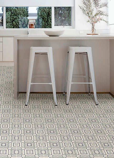 Teal Posey Peel and Stick Floor Tiles Peel and Stick Floor Tiles FloorPops   