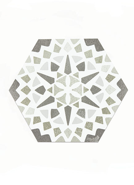 Ribera Peel and Stick Hexagon Floor Tiles Peel and Stick Floor Tiles FloorPops   