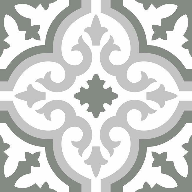 Roma Peel and Stick Floor Tiles Peel and Stick Floor Tiles RoomMates Gray  