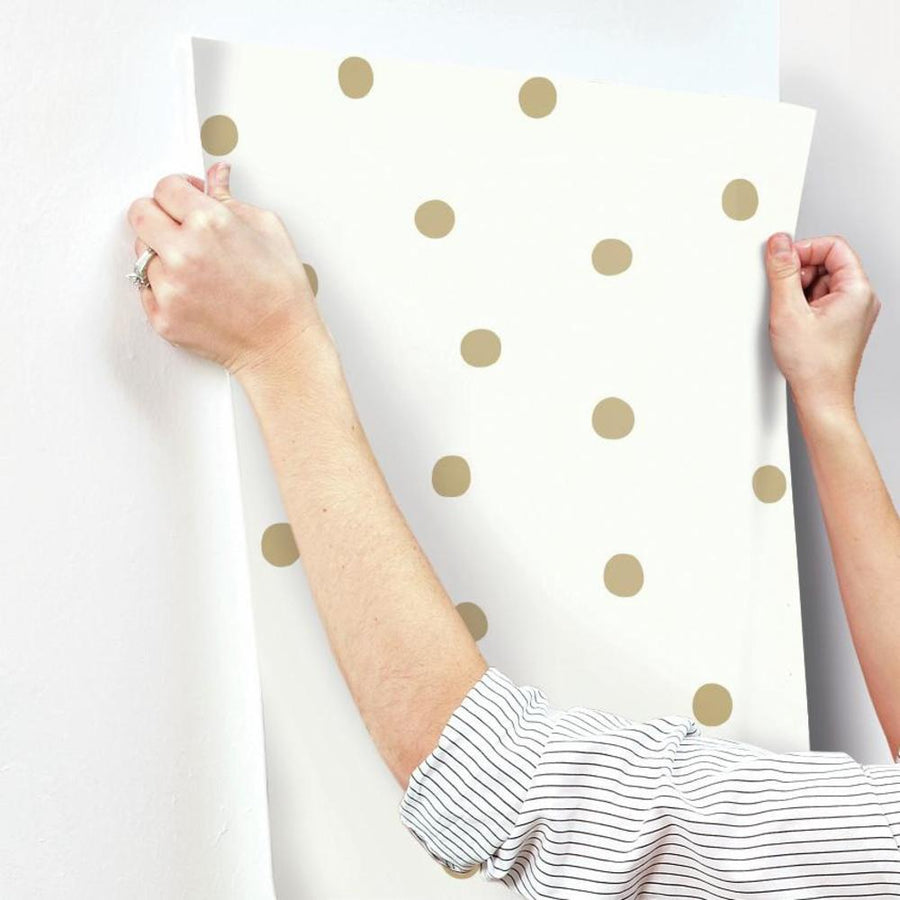 Large Gold Dot Peel and Stick Wallpaper – RoomMates Decor