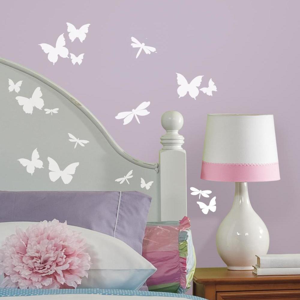 Butterflies & Dragonflies Glow in the Dark Wall Decals Wall Decals RoomMates   
