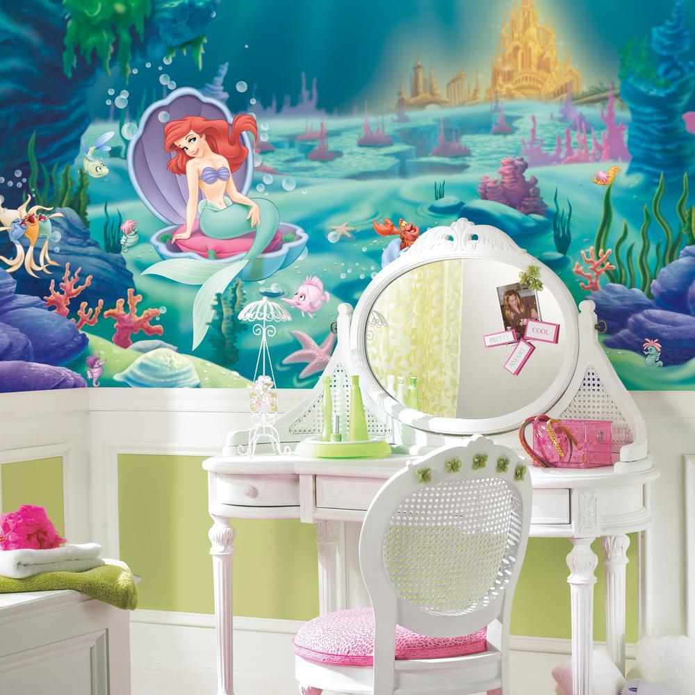 The Little Mermaid XL Spray and Stick Wallpaper Mural Wall Murals RoomMates   