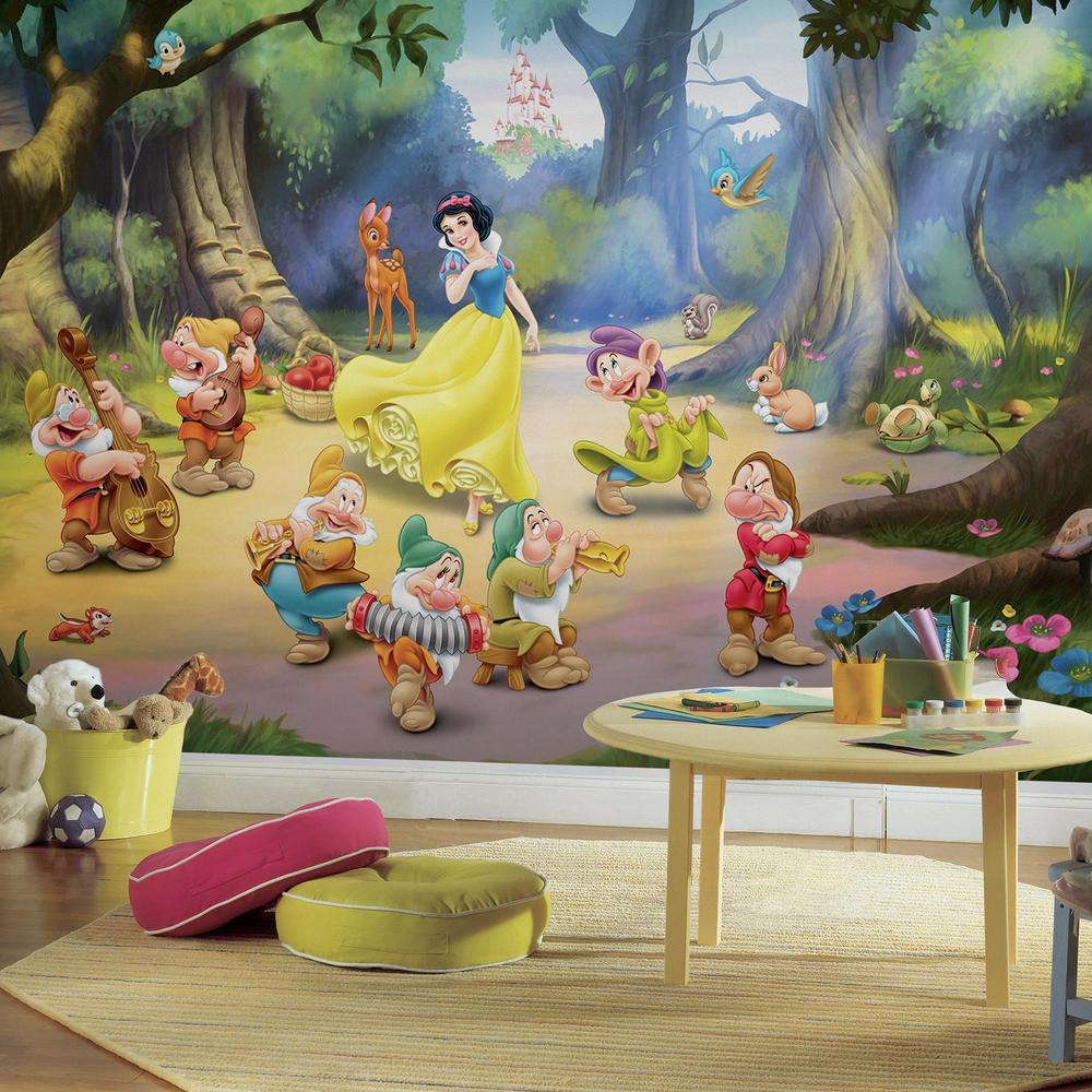 Snow White and the Seven Dwarfs XL Spray and Stick Wallpaper Mural Wall Murals RoomMates   