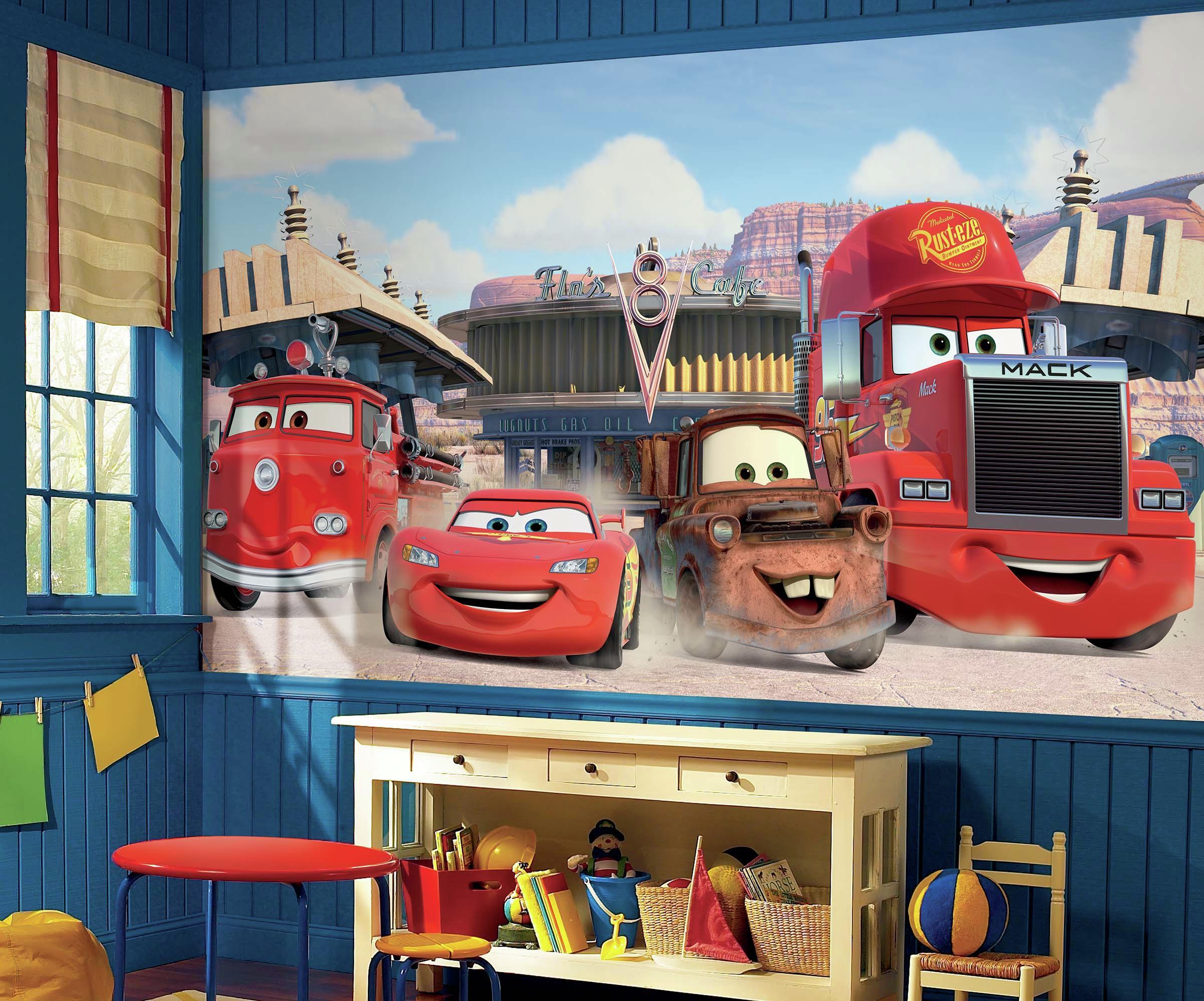 Disney Pixar Cars Friends to the Finish XL Spray and Stick Wallpaper Mural Wall Murals RoomMates   
