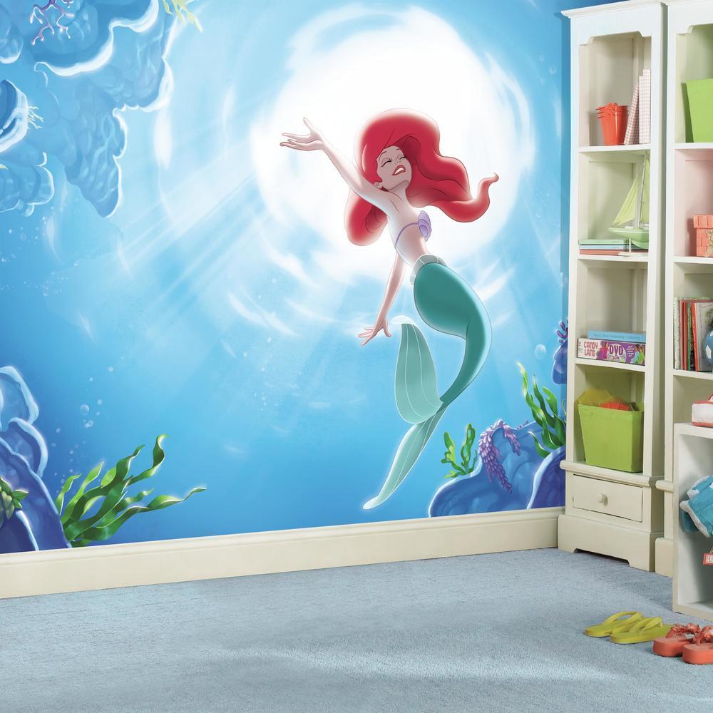 The Little Mermaid "Part of the World" XL Spray and Stick Wallpaper Mural Wall Murals RoomMates   