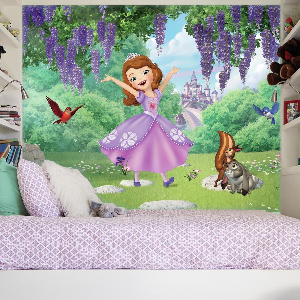 Sofia and Friends Garden XL Spray and Stick Wallpaper Mural Wall Murals RoomMates   