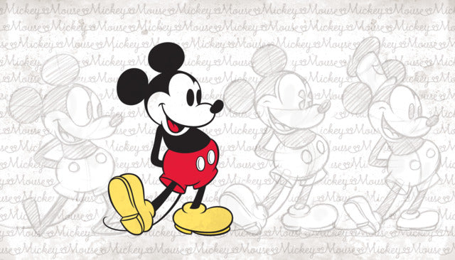 Classic Mickey Spray and Stick Wallpaper Mural Wall Murals RoomMates Mural  