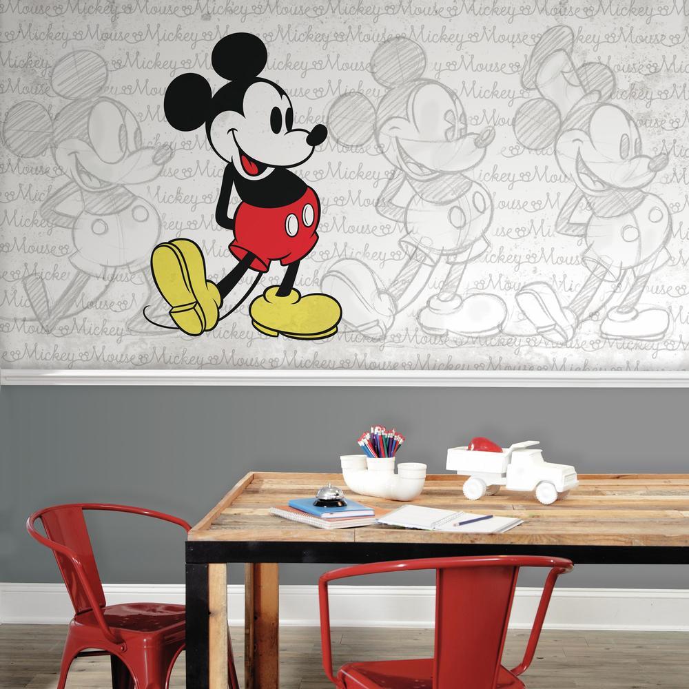 Classic Mickey Spray and Stick Wallpaper Mural Wall Murals RoomMates   