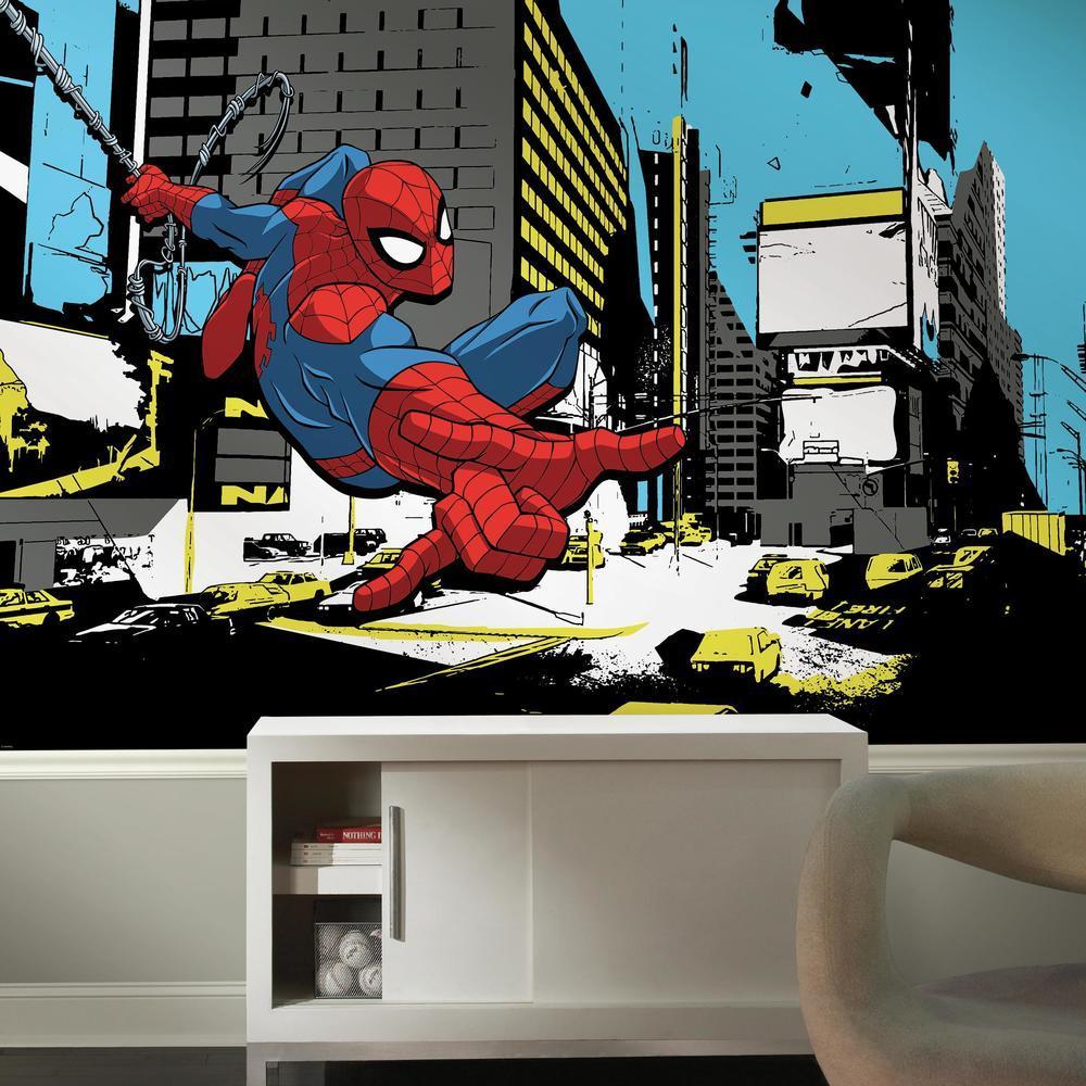 Spider-Man Classic XL Spray and Stick Wallpaper Mural Wall Murals RoomMates   