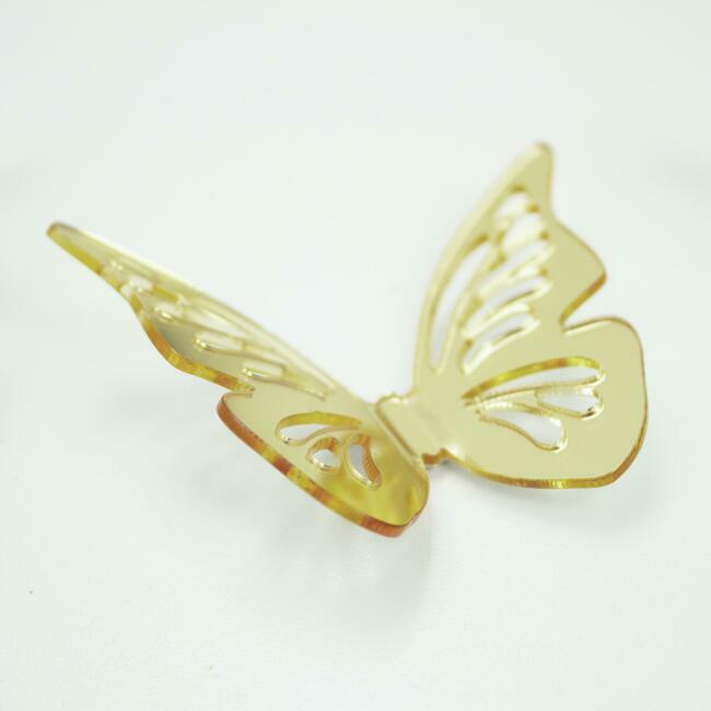 3D Gold Butterflies Peel & Stick Mirrors Mirrors RoomMates   