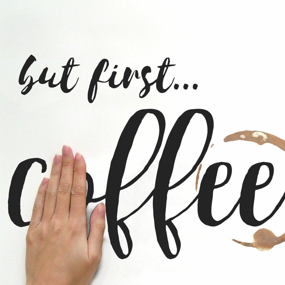 But First Coffee Wall Quote Peel and Stick Decals Wall Decals RoomMates   