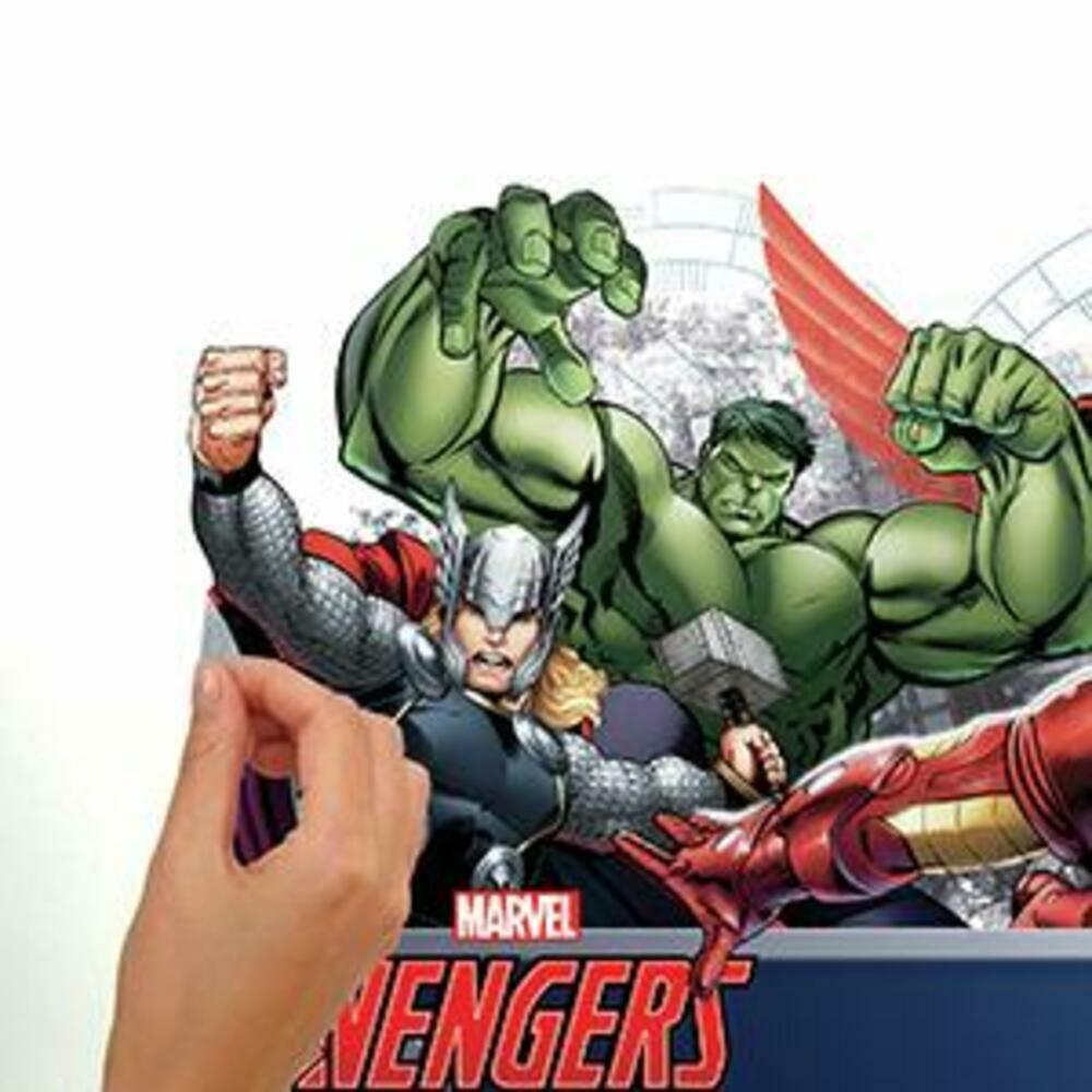 Avengers Assemble Headboard Giant Wall Decal with Alphabet Wall Decals RoomMates   