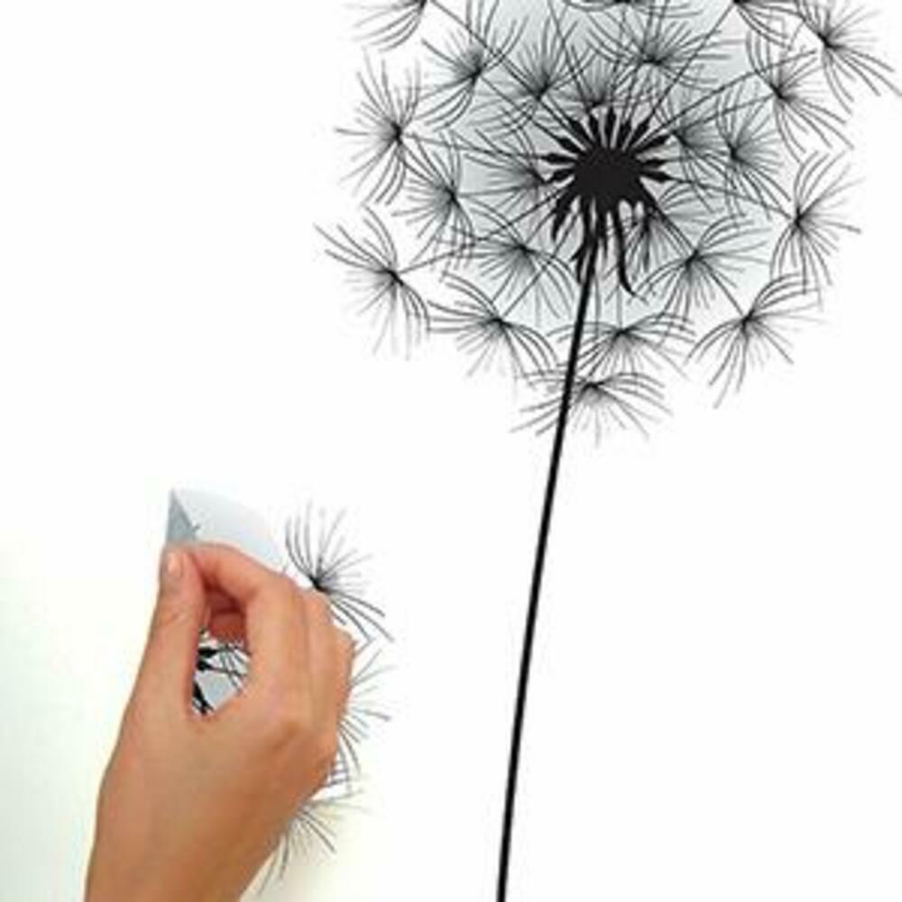 Whimsical Dandelion Peel and Stick Giant Wall Decals Wall Decals RoomMates   