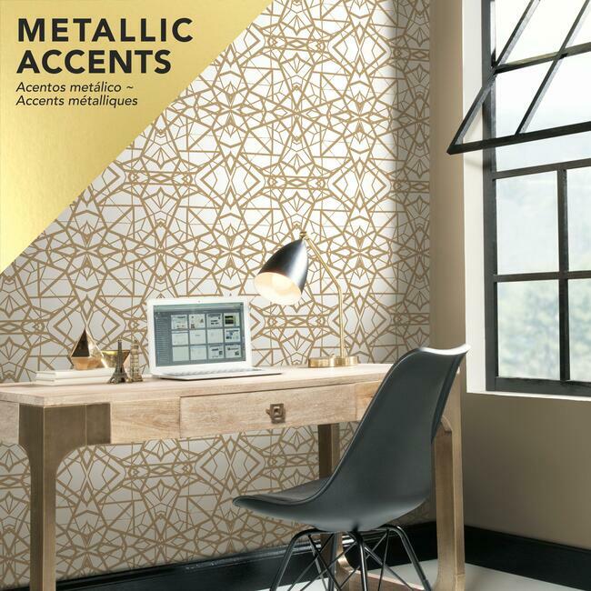 Shattered Geometric Peel and Stick Wallpaper Peel and Stick Wallpaper RoomMates   
