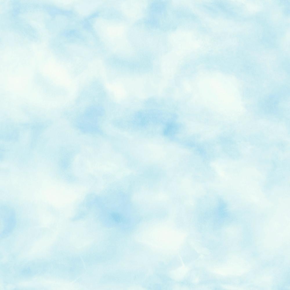 Cloud Peel and Stick Wallpaper Peel and Stick Wallpaper RoomMates Roll Blue 