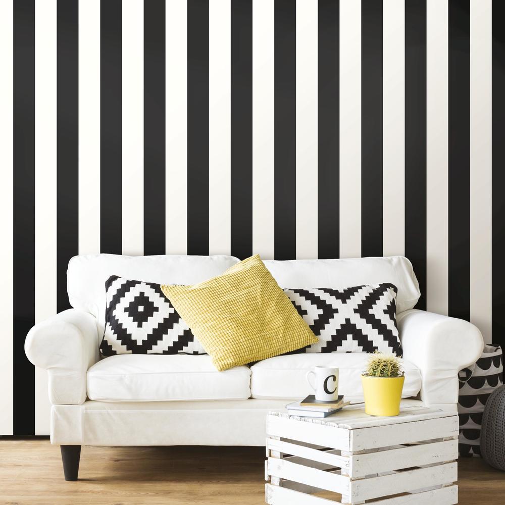 Awning Stripe Peel and Stick Wallpaper Peel and Stick Wallpaper RoomMates   