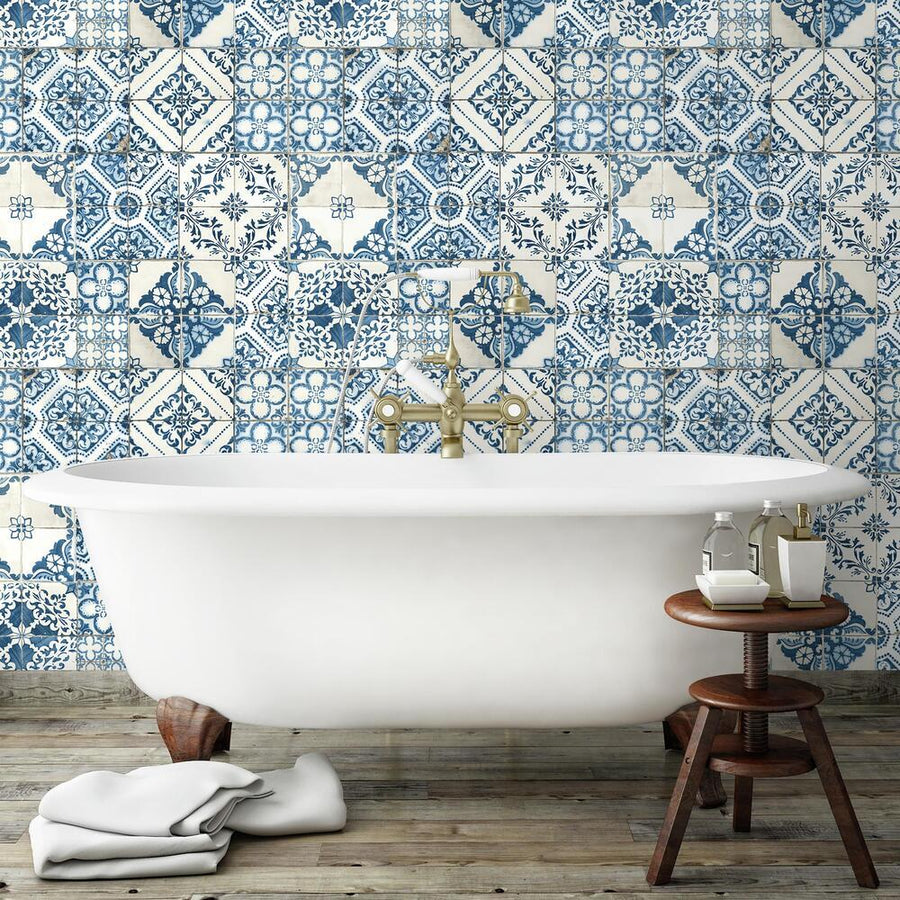 Mediterranean Tile Peel and Stick Wallpaper RoomMates Decor