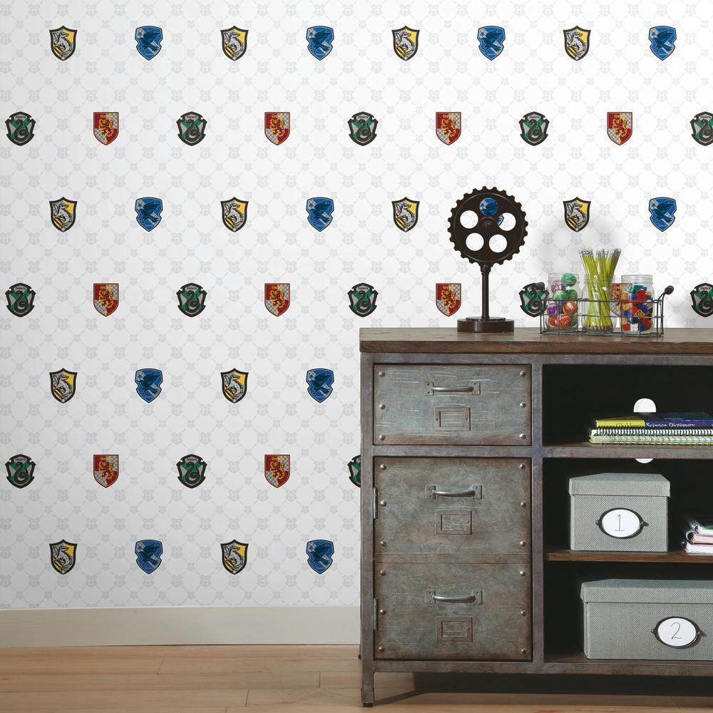 Harry Potter House Crests Peel and Stick Wallpaper Peel and Stick Wallpaper RoomMates   