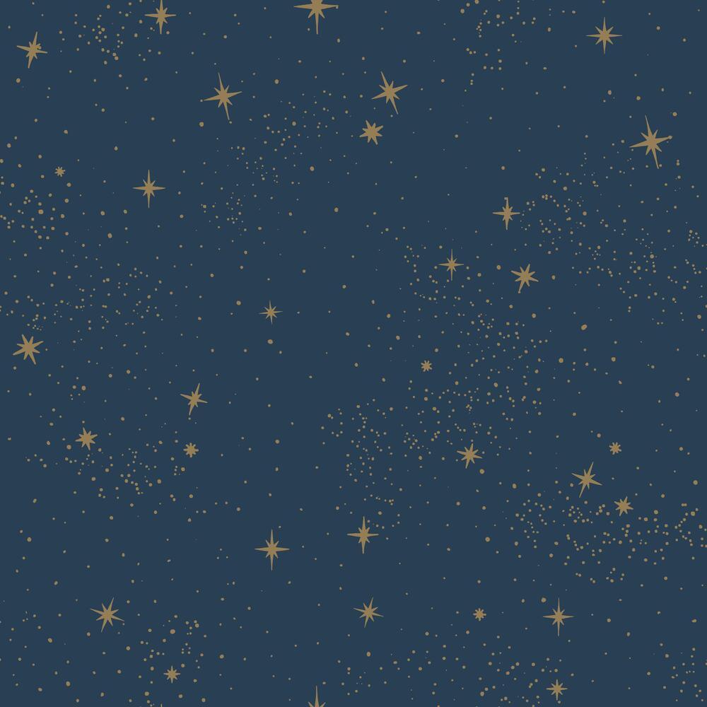 Upon a Star Peel and Stick Wallpaper Peel and Stick Wallpaper RoomMates Roll Navy 