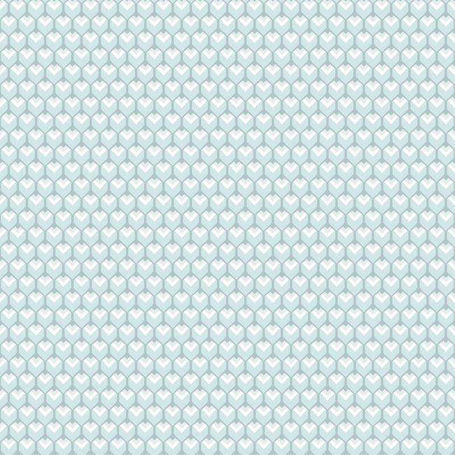 3D Petite Hexagons Peel and Stick Wallpaper Peel and Stick Wallpaper RoomMates Roll Blue 