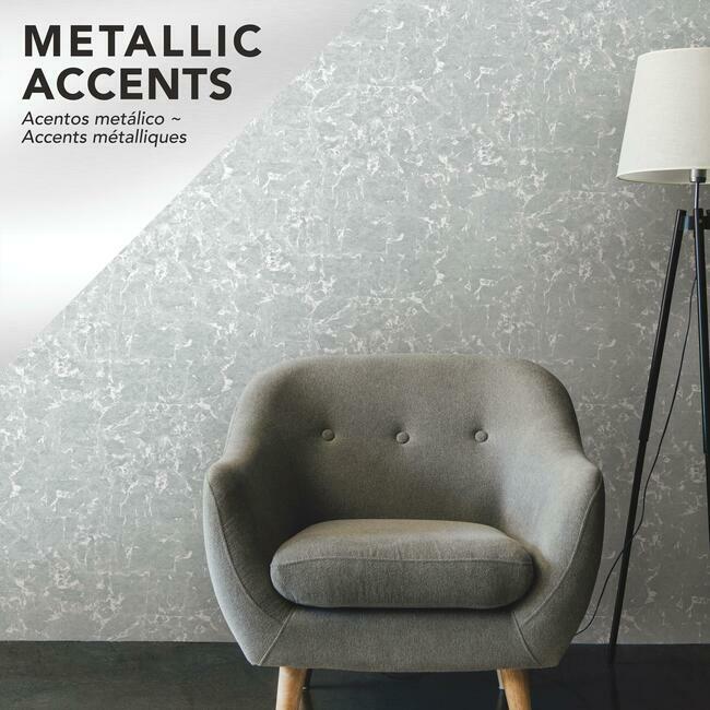 Metallic Leaf Peel and Stick Wallpaper Peel and Stick Wallpaper RoomMates   