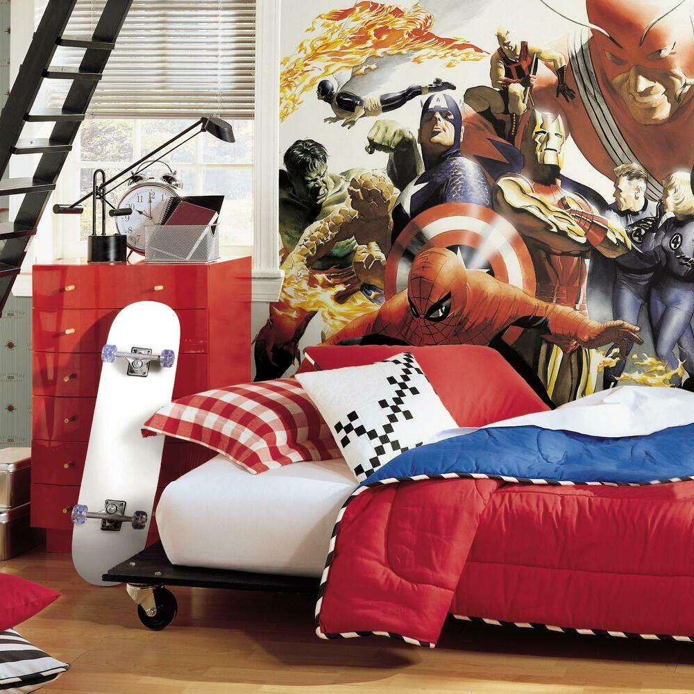 Marvel Alex Ross Peel and Stick Mural Wall Murals RoomMates   