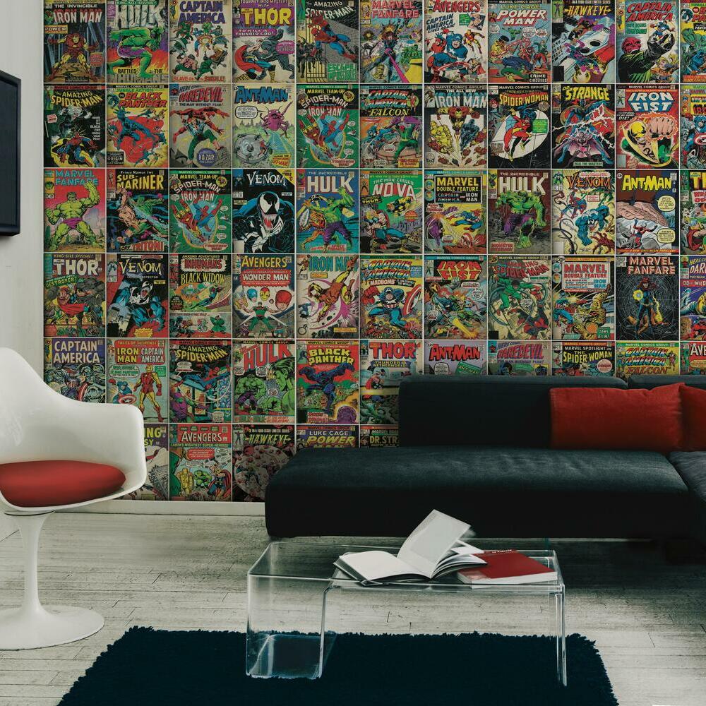 Marvel Comic Cover Peel and Stick Mural Wall Murals RoomMates   