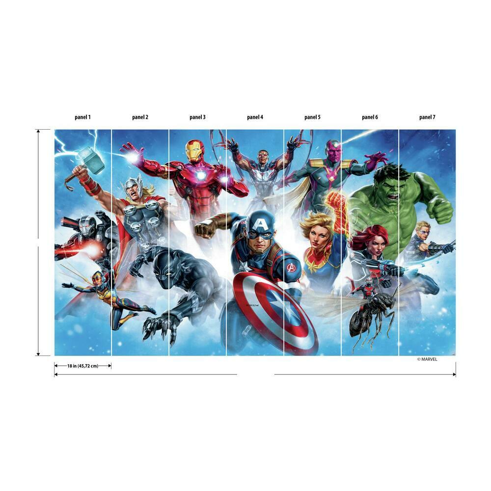 Avengers Gallery Art Peel and Stick Mural Wall Murals RoomMates   