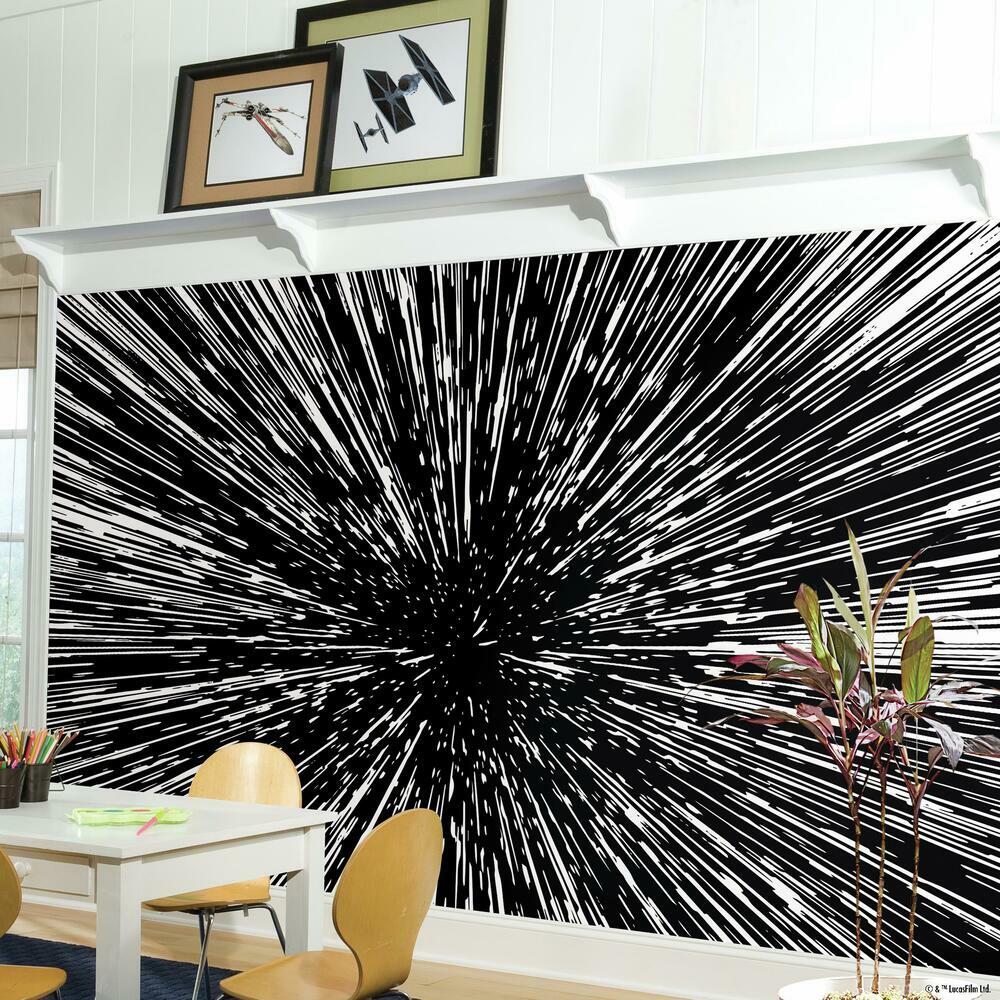 Star Wars Hyperspace Peel and Stick Mural Wall Murals RoomMates   
