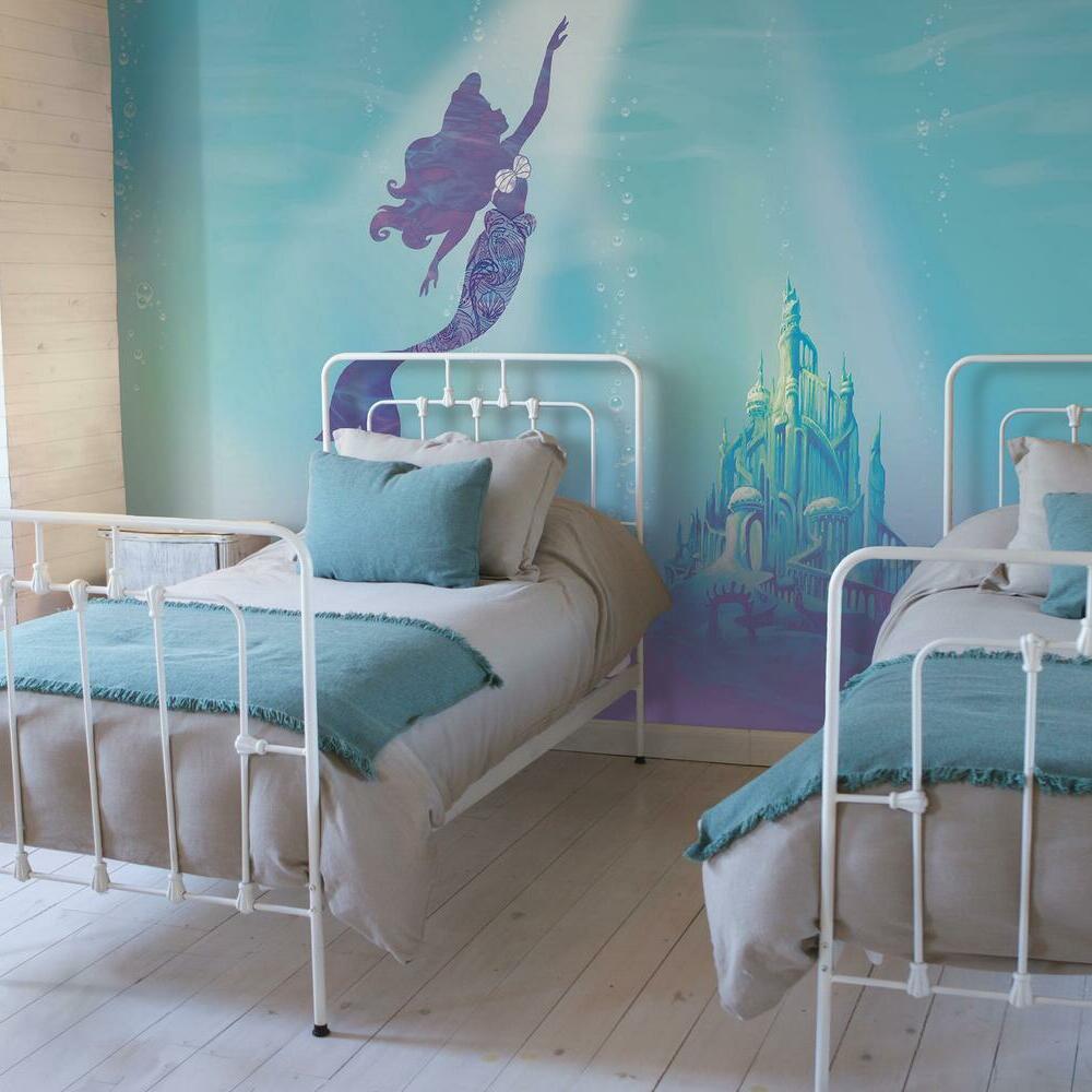 Disney The Little Mermaid Under the Sea Peel and Stick Mural Wall Murals RoomMates   